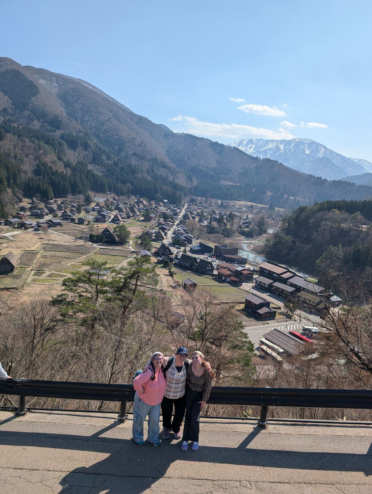 Panoramic view of Shirakawa-go from the observation deck